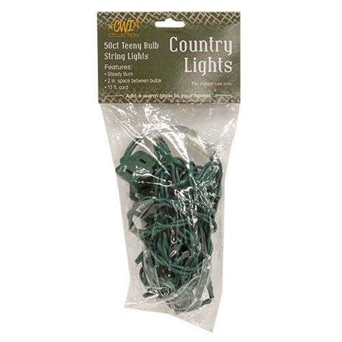 Teeny Lights Green Cord 50ct (Pack of 2)