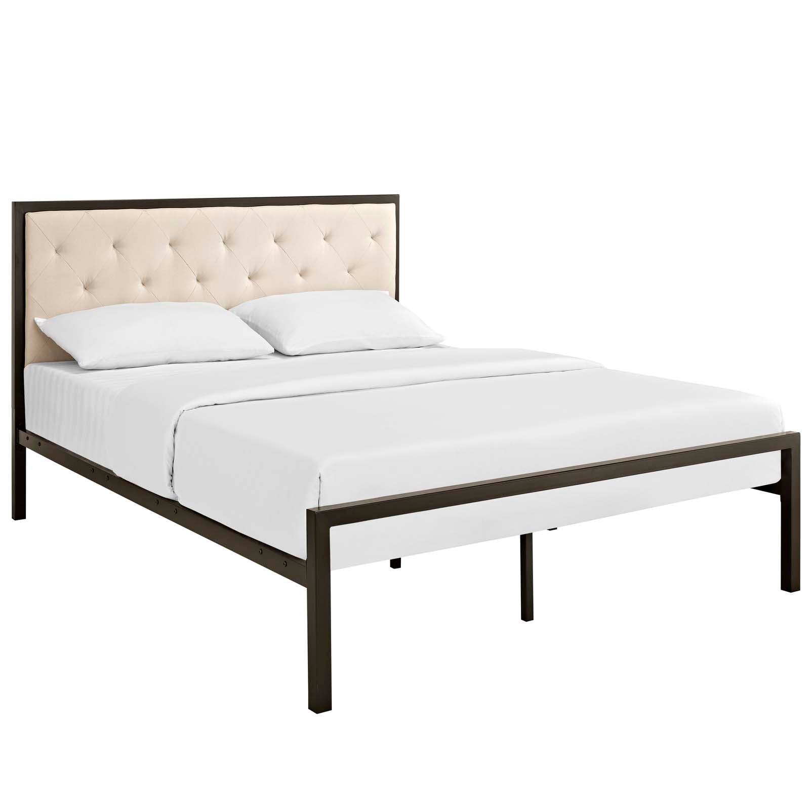 Mia Fabric Queen Bed by Modway