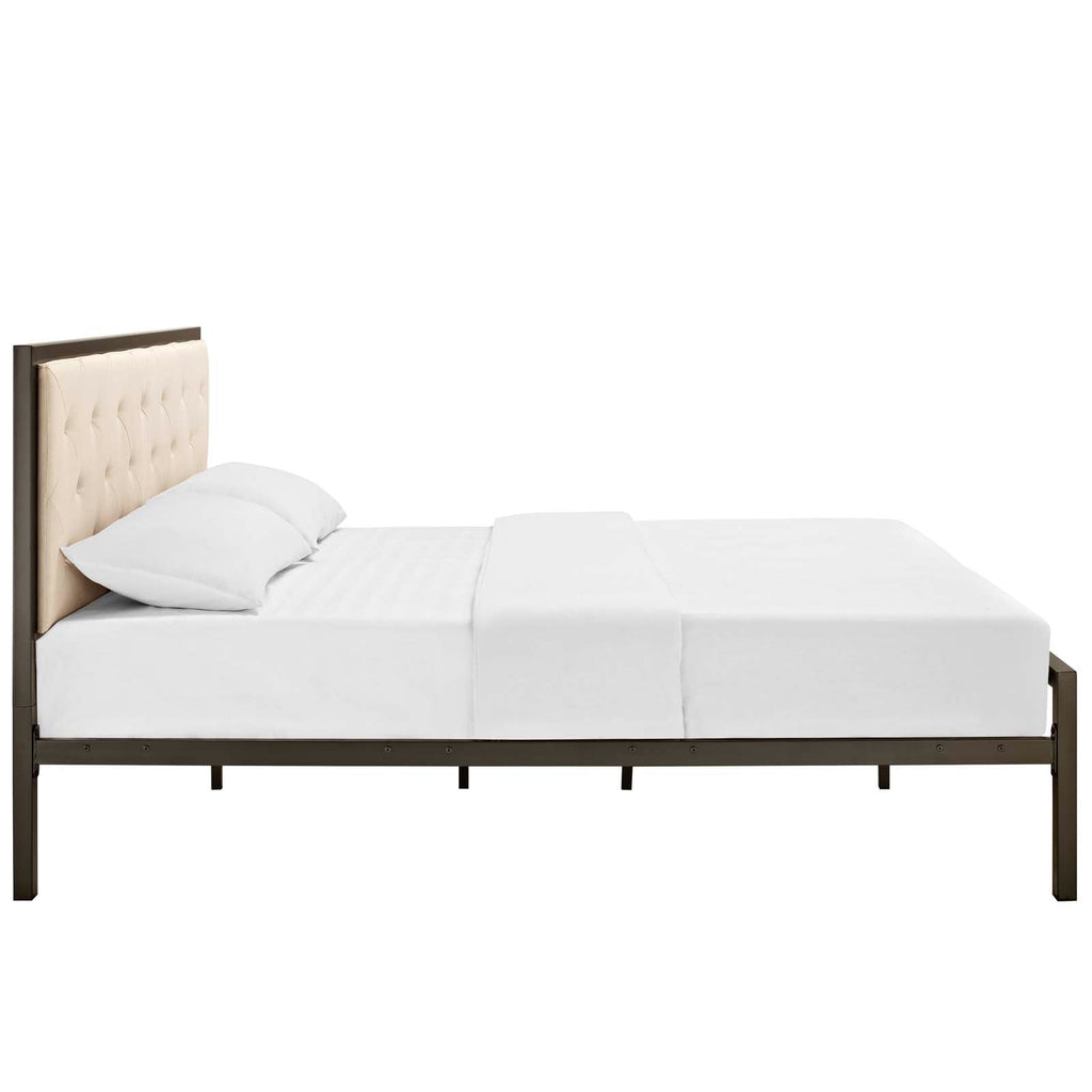 Mia Fabric Queen Bed by Modway