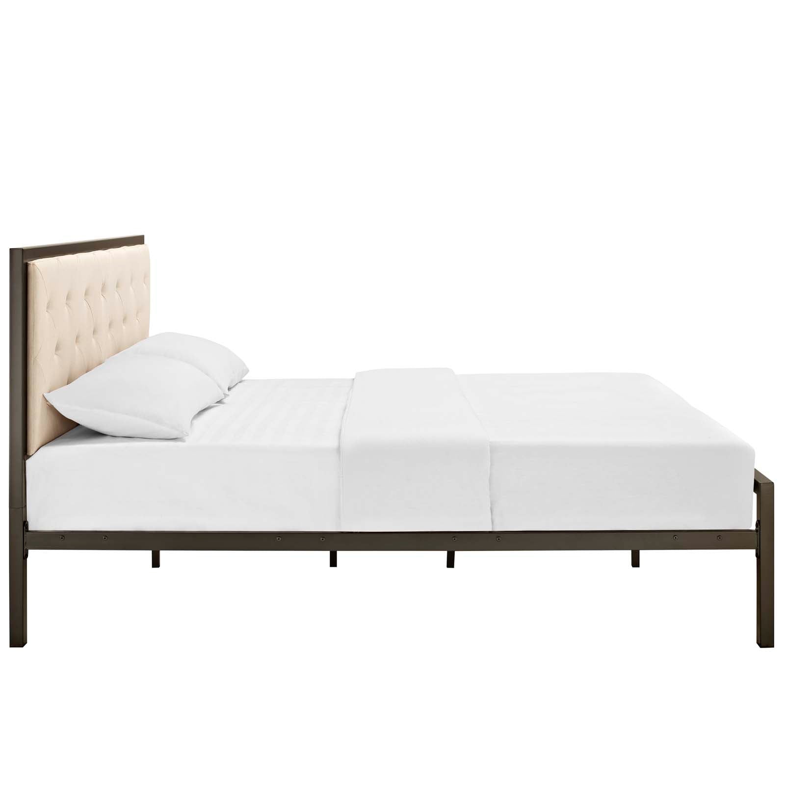 Mia Fabric Queen Bed by Modway