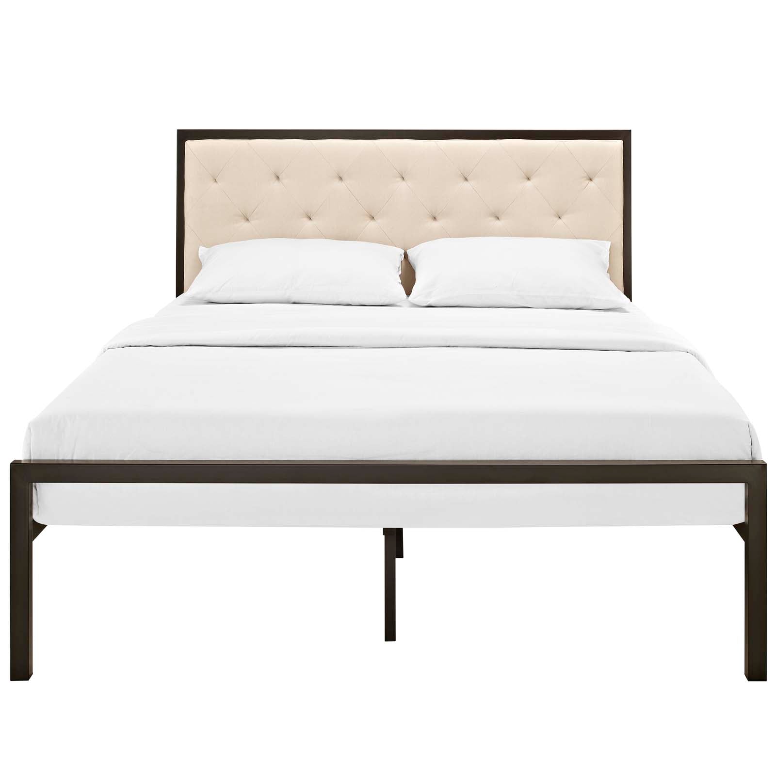 Mia Fabric Queen Bed by Modway