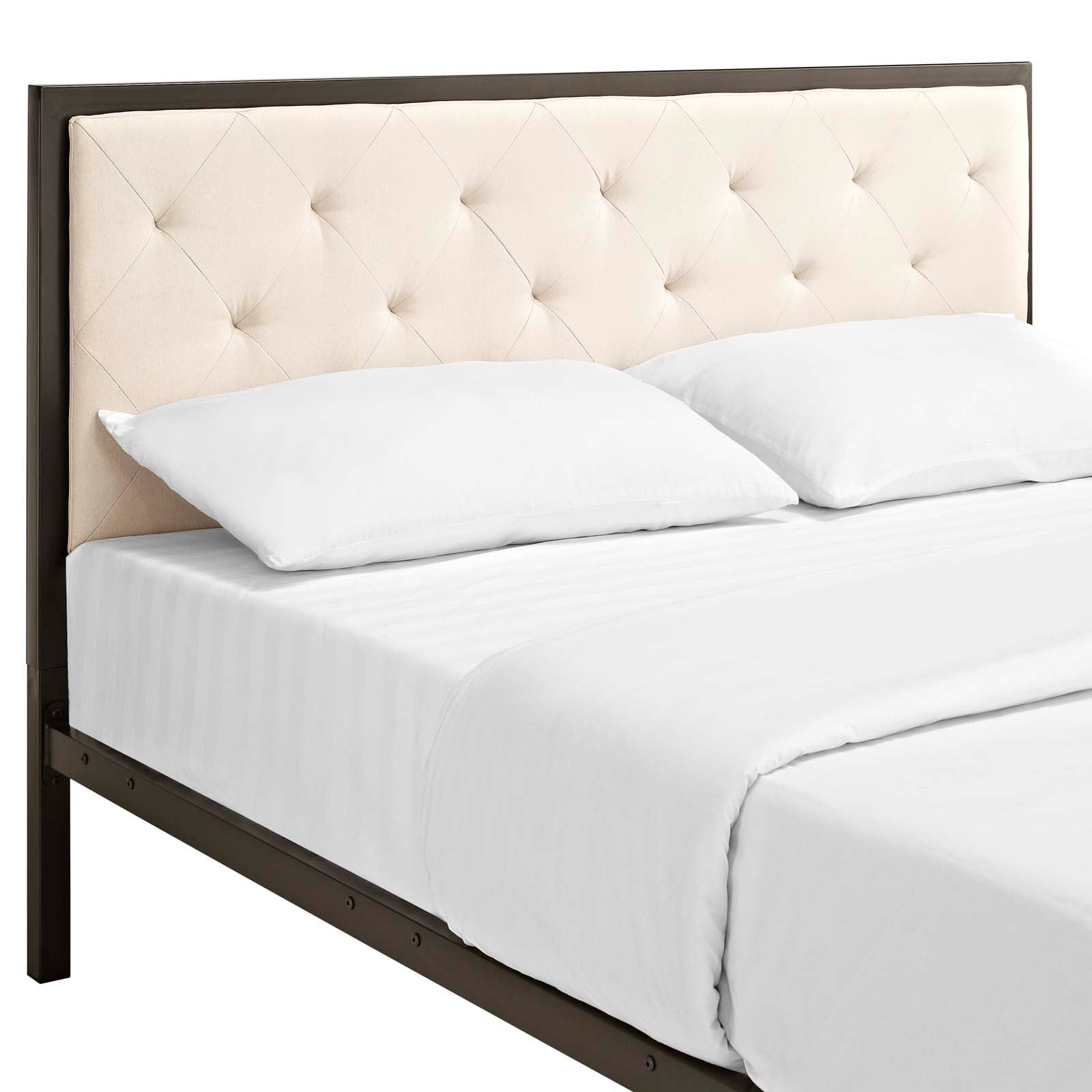 Mia Fabric Queen Bed by Modway