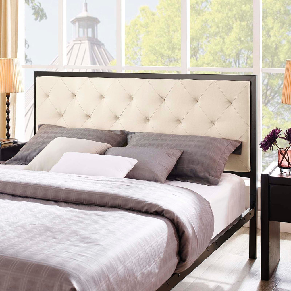 Mia Fabric Queen Bed by Modway