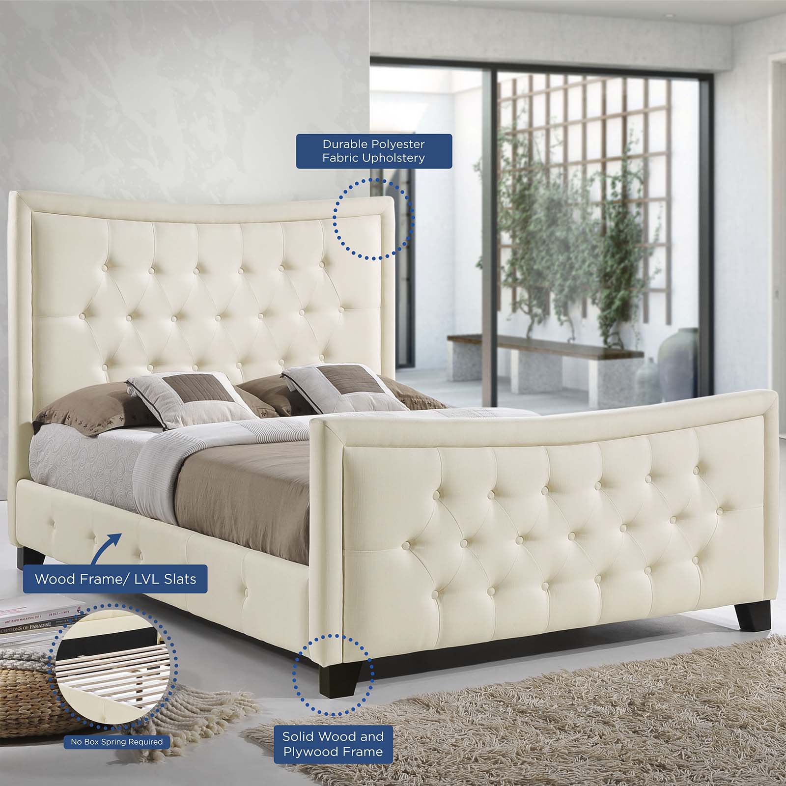 Claire Queen Bed by Modway