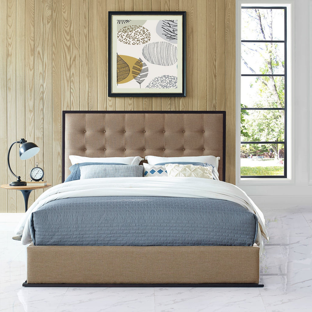 Madeline Upholstered Fabric Queen Bed Frame by Modway