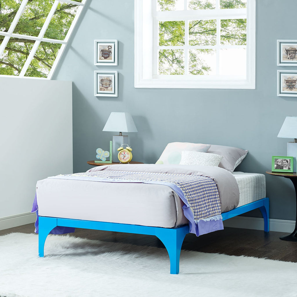 Ollie Twin Bed Frame in Light Blue