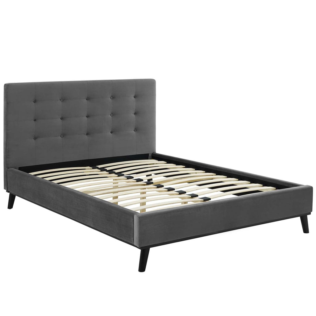 McKenzie Biscuit Tufted Performance Velvet Queen Platform Bed by Modway