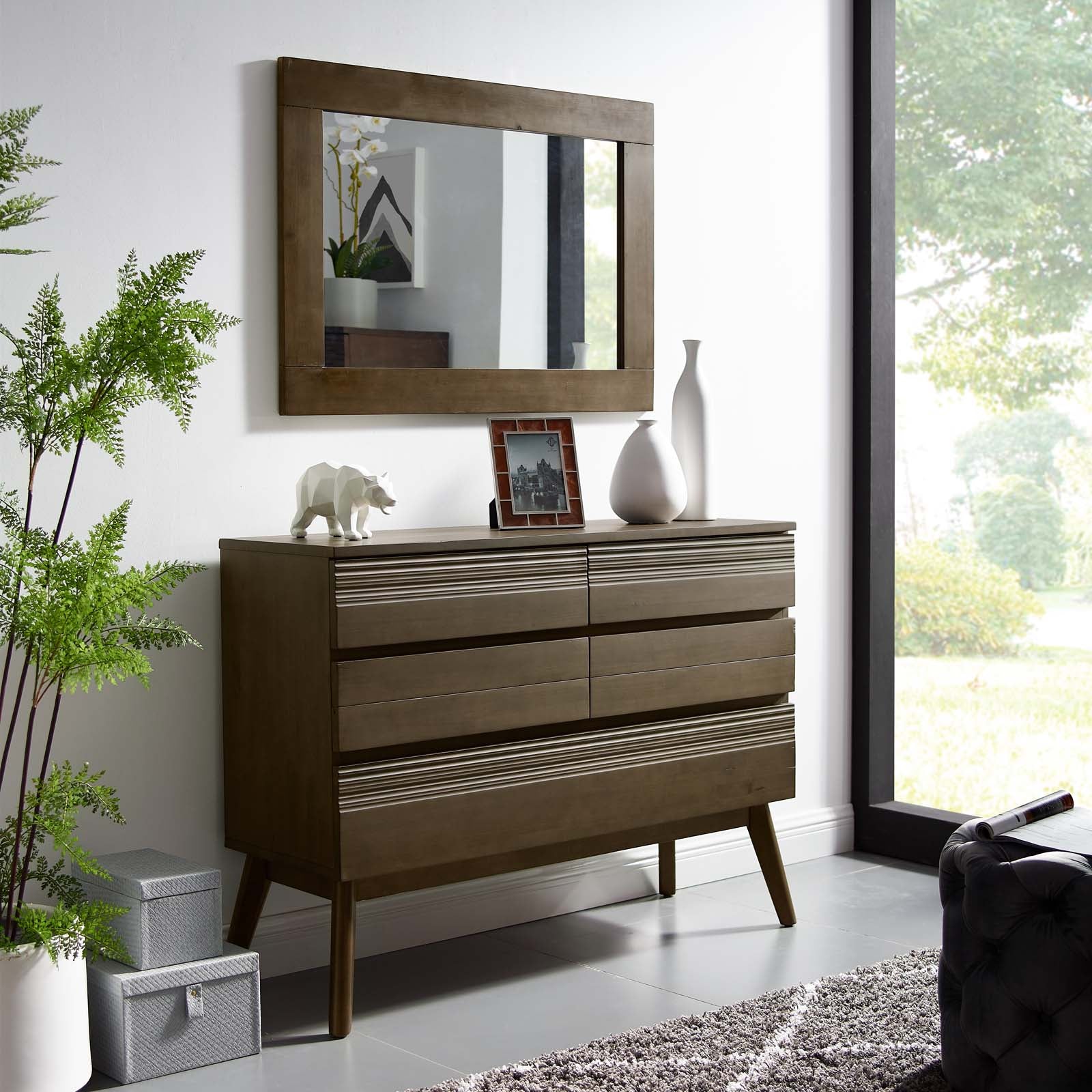 Everly Wood Frame Mirror by Modway