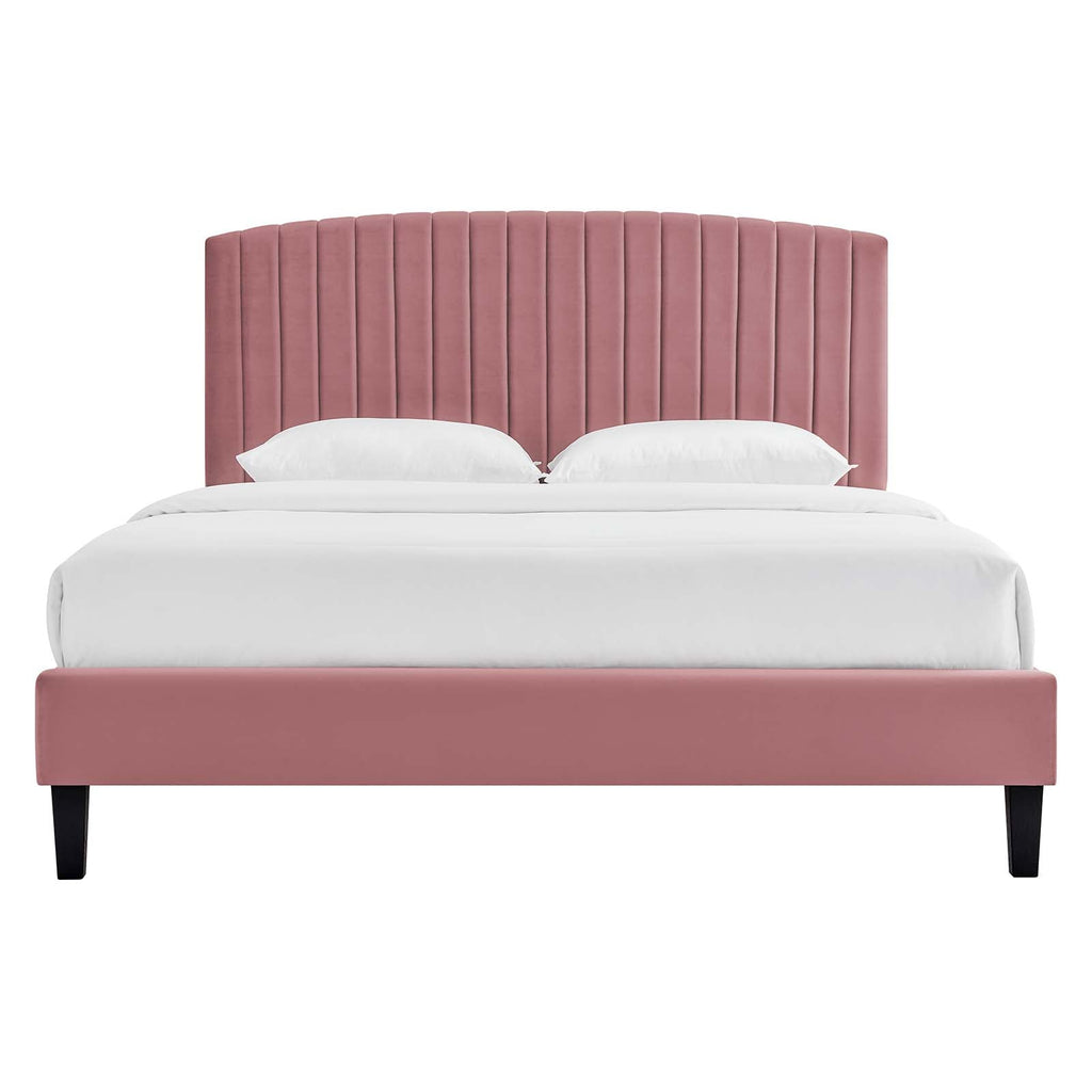 Alessi Performance Velvet Queen Platform Bed by Modway