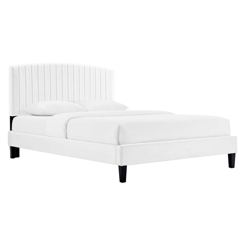 Alessi Performance Velvet Queen Platform Bed by Modway
