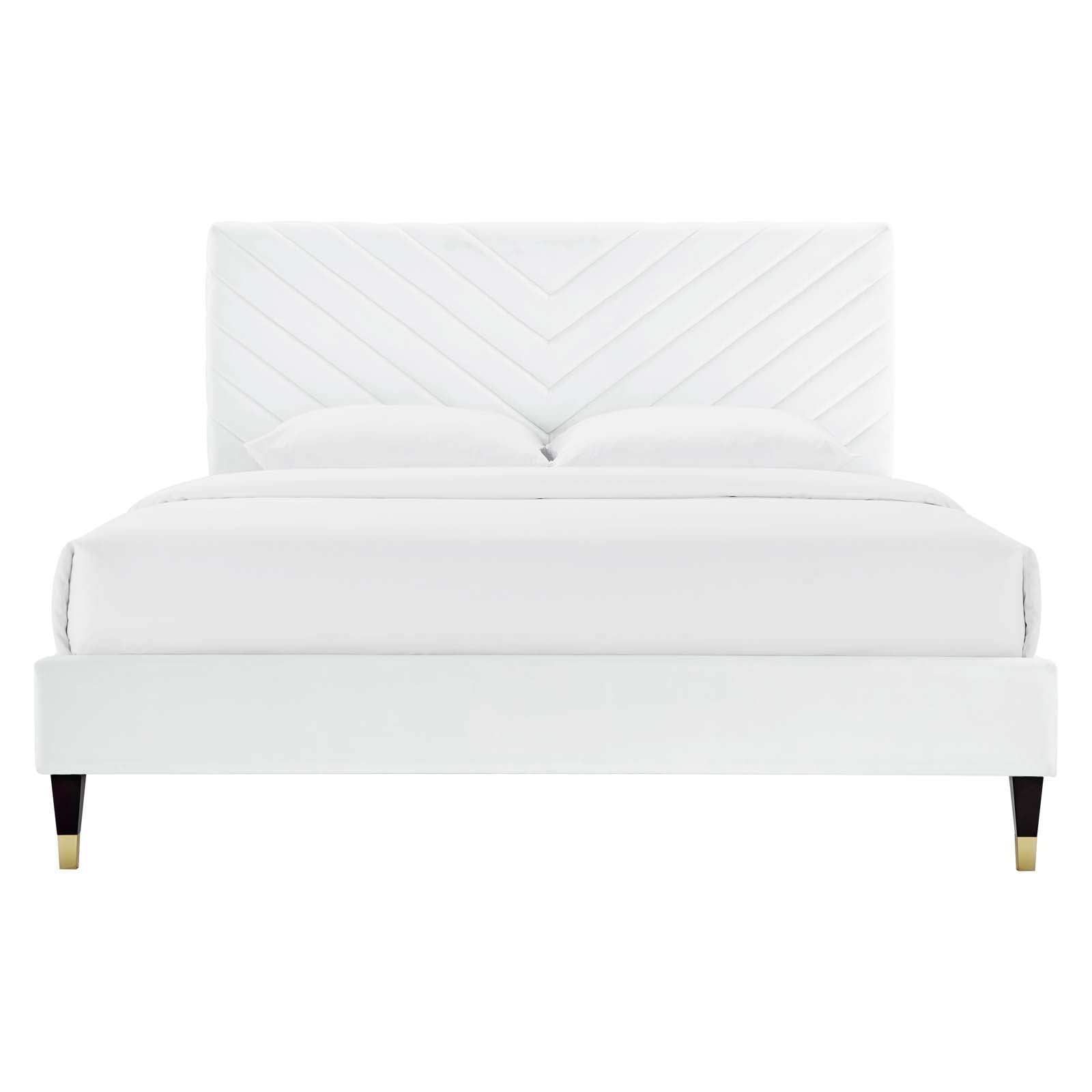 Roxanne Performance Velvet Queen Platform Bed by Modway