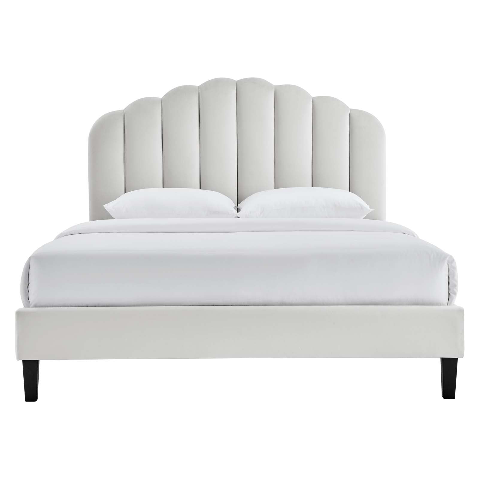 Daisy Performance Velvet Queen Platform Bed by Modway