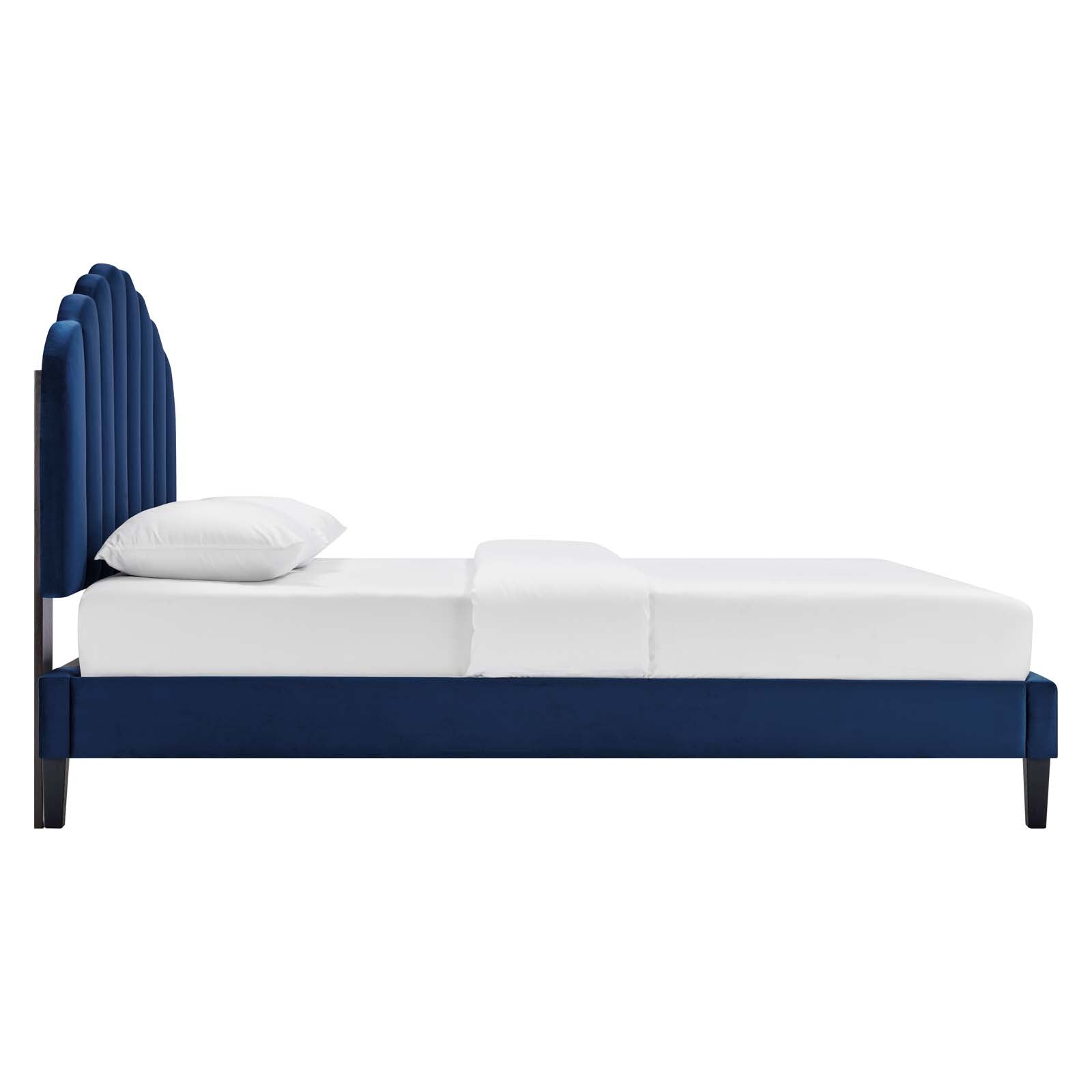Daisy Performance Velvet Queen Platform Bed by Modway