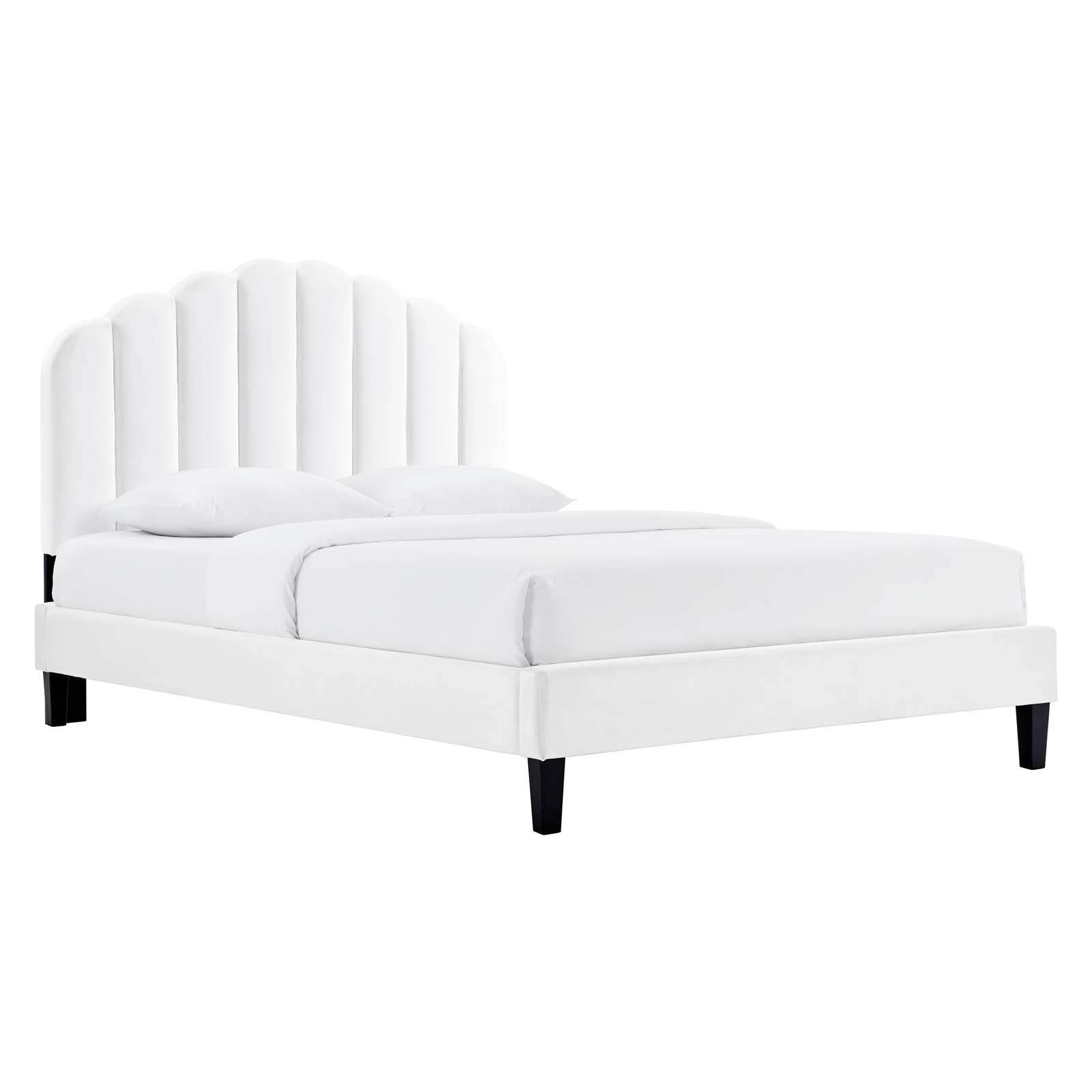 Daisy Performance Velvet Queen Platform Bed by Modway