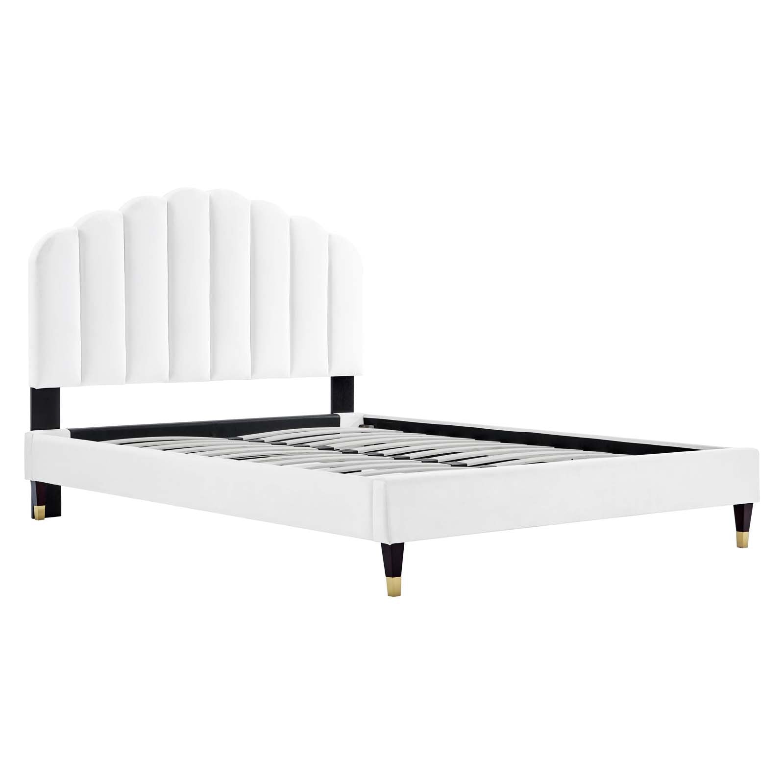 Daisy Performance Velvet Queen Platform Bed by Modway