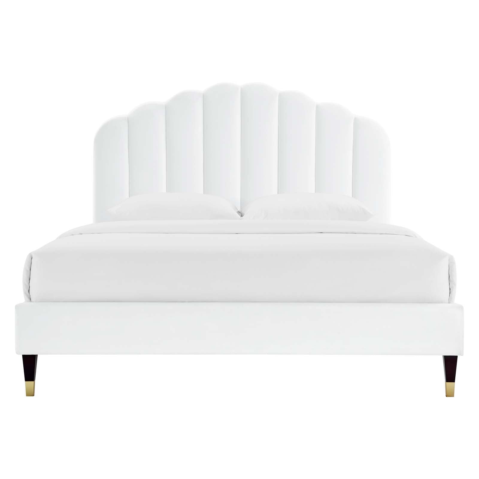 Daisy Performance Velvet Queen Platform Bed by Modway