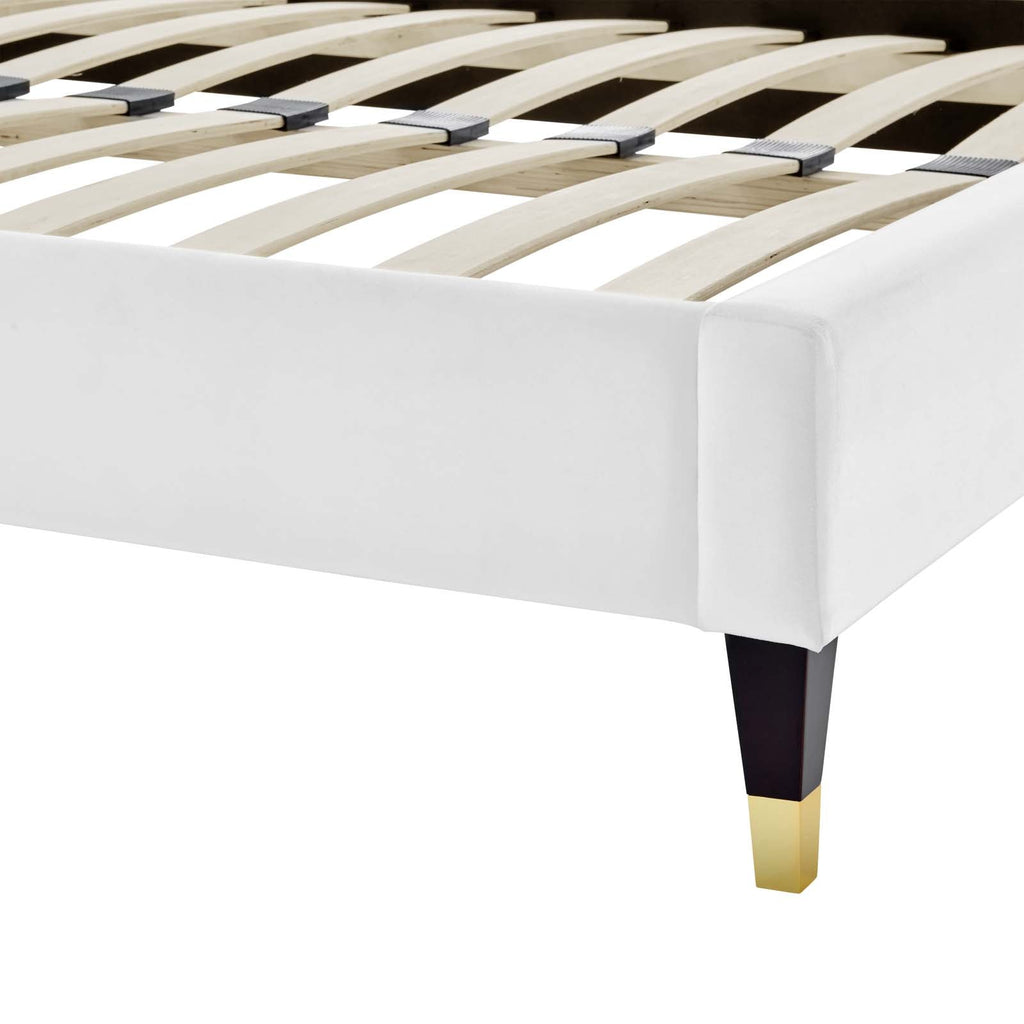 Daisy Performance Velvet Queen Platform Bed by Modway