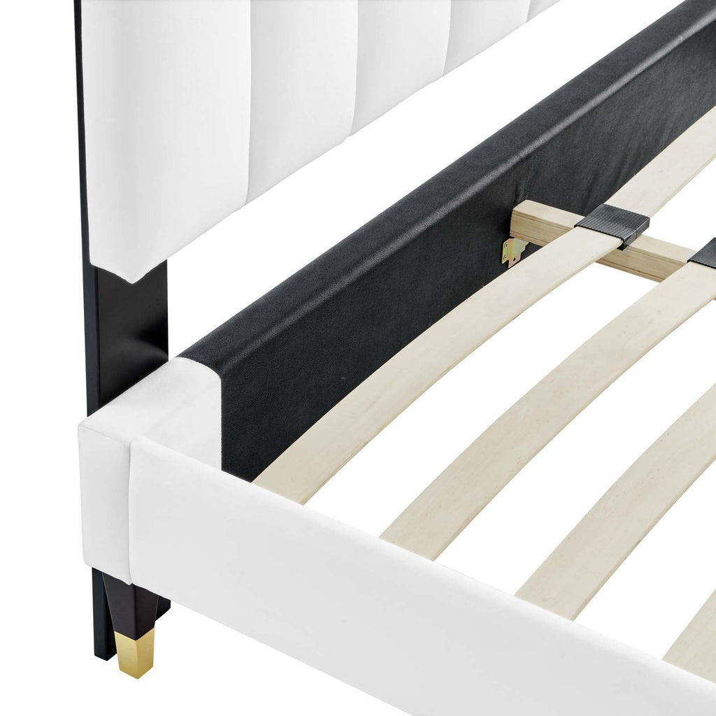 Daisy Performance Velvet Queen Platform Bed by Modway