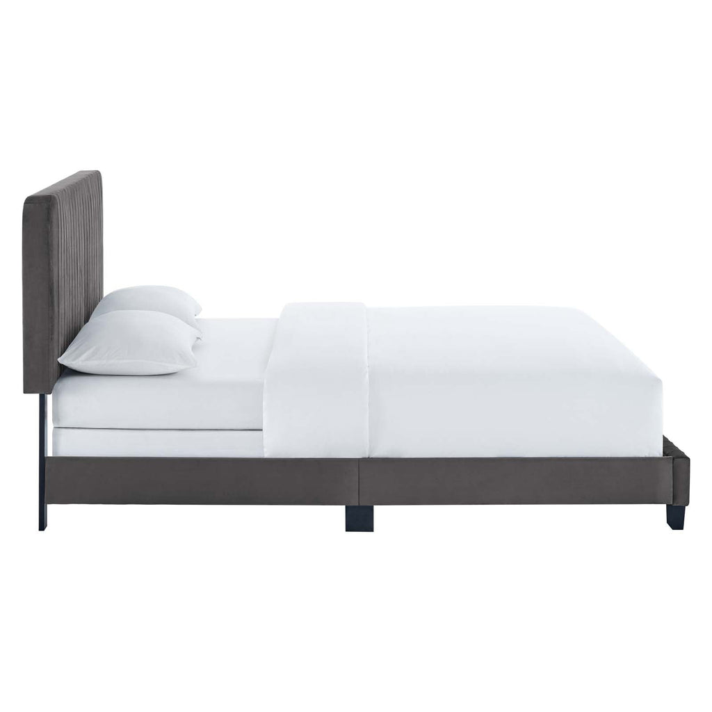 Celine Channel Tufted Performance Velvet King Bed by Modway