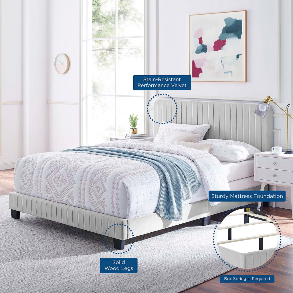 Celine Channel Tufted Performance Velvet King Bed by Modway