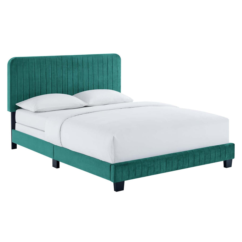 Celine Channel Tufted Performance Velvet King Bed by Modway
