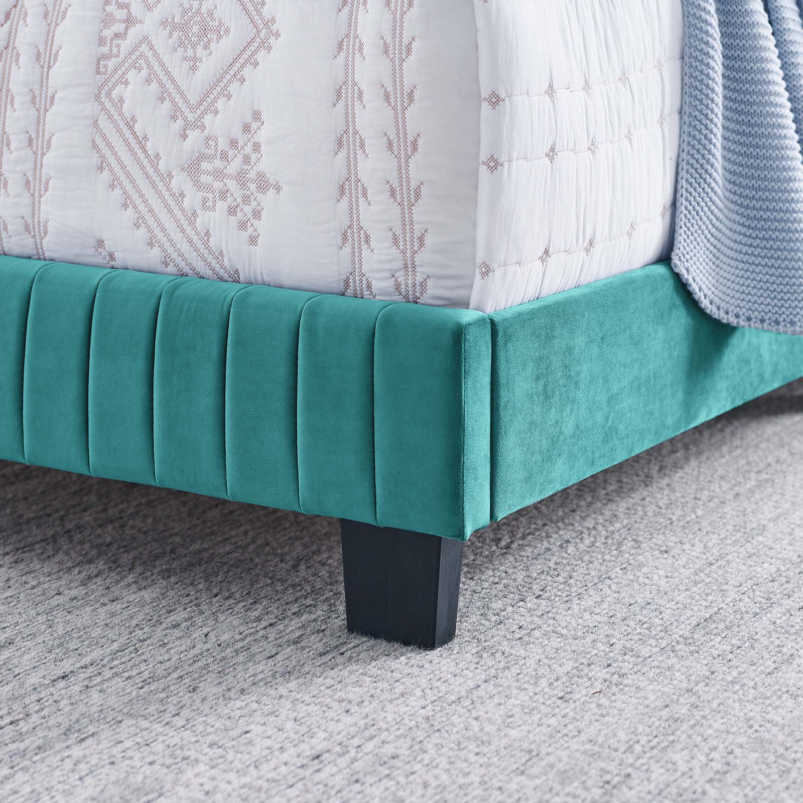 Celine Channel Tufted Performance Velvet King Bed by Modway