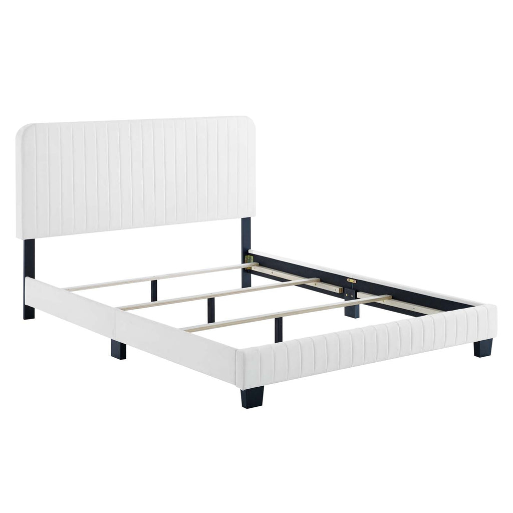 Celine Channel Tufted Performance Velvet King Bed by Modway
