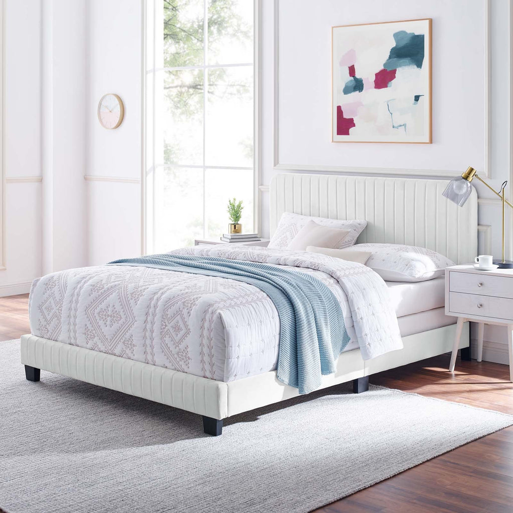 Celine Channel Tufted Performance Velvet King Bed by Modway