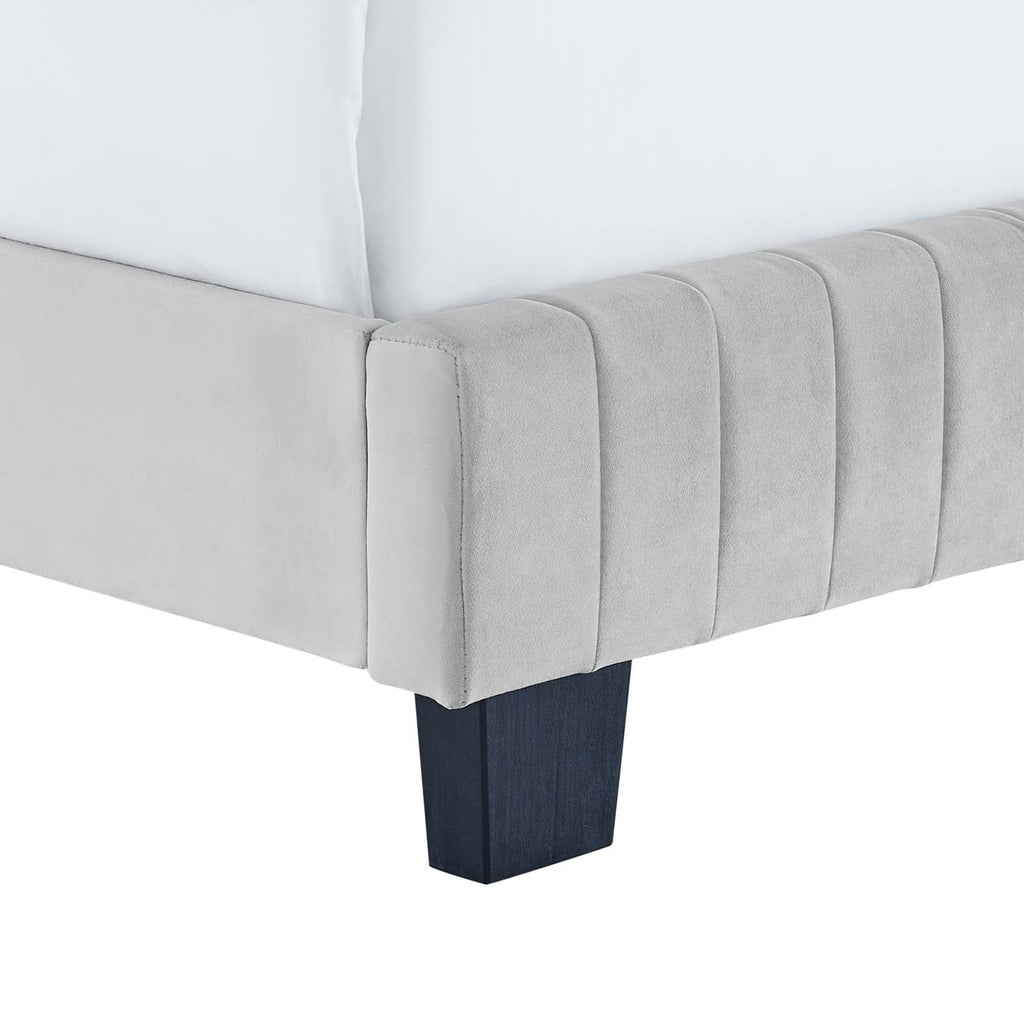 Celine Channel Tufted Performance Velvet Queen Bed by Modway