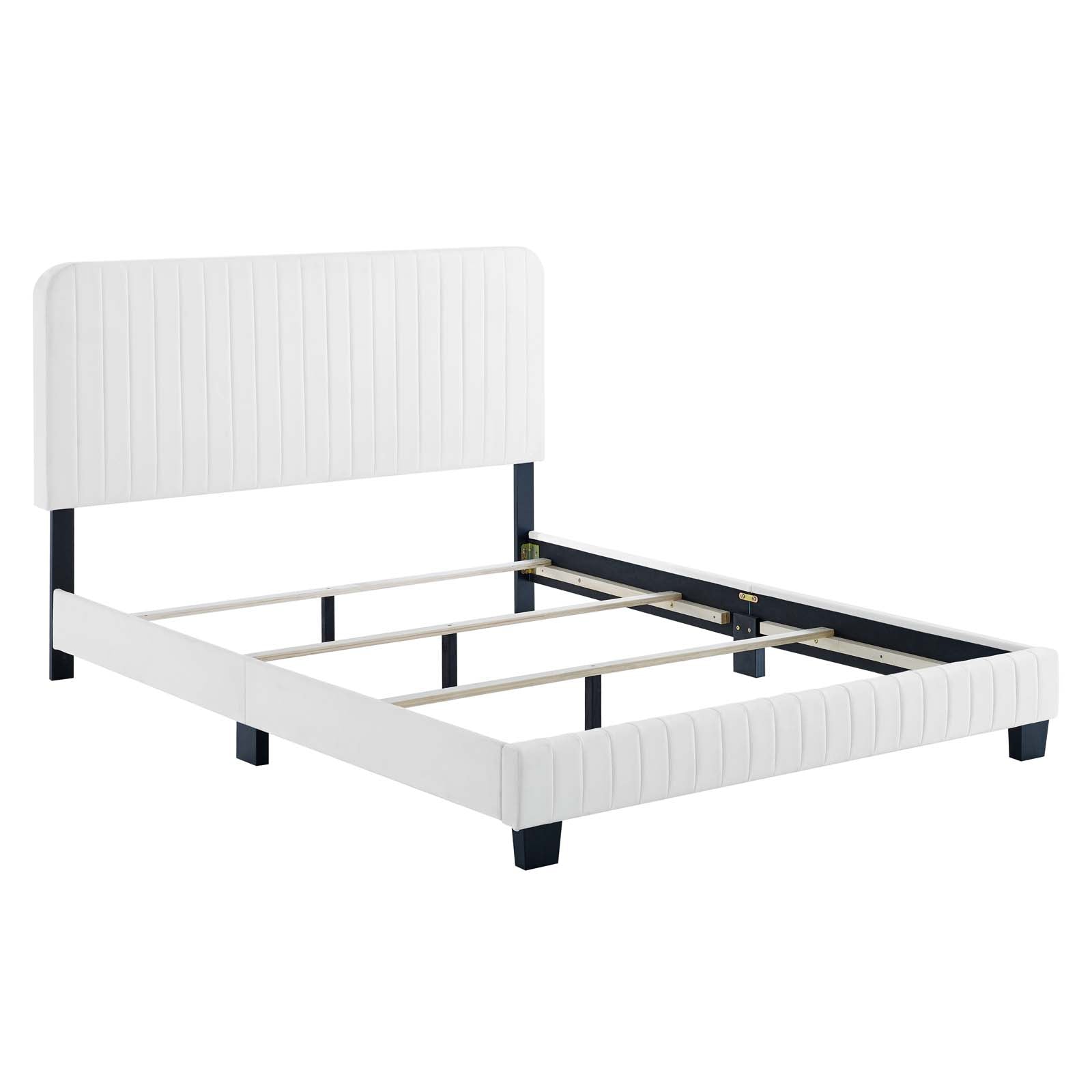 Celine Channel Tufted Performance Velvet Queen Bed by Modway
