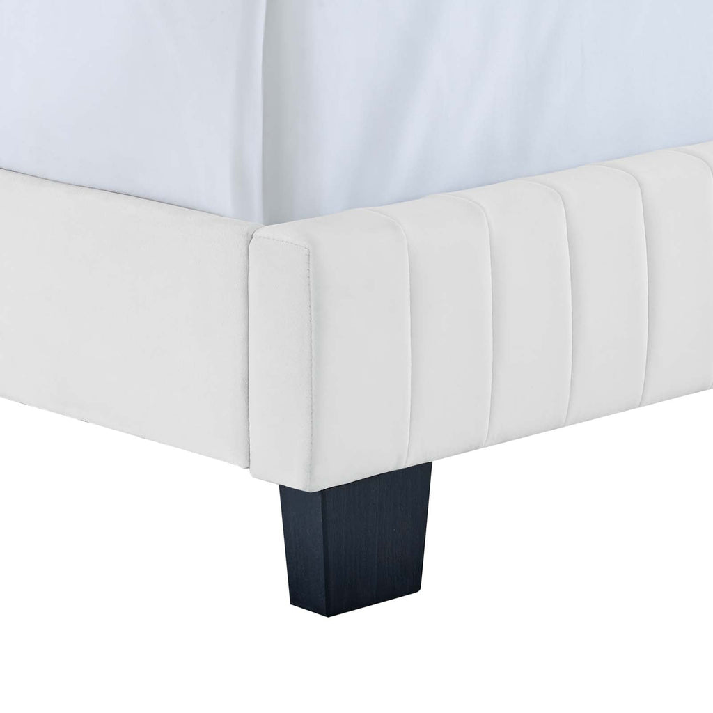 Celine Channel Tufted Performance Velvet Queen Bed by Modway