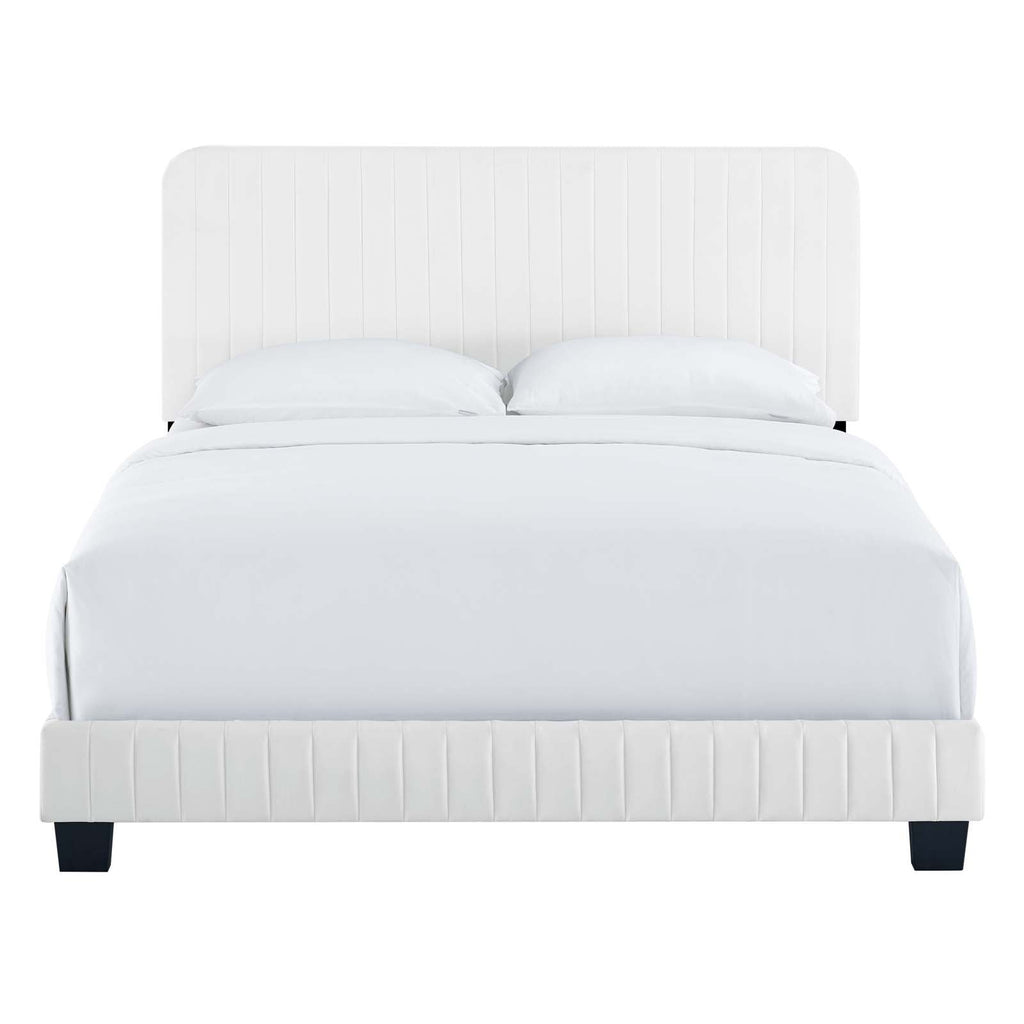Celine Channel Tufted Performance Velvet Queen Bed by Modway