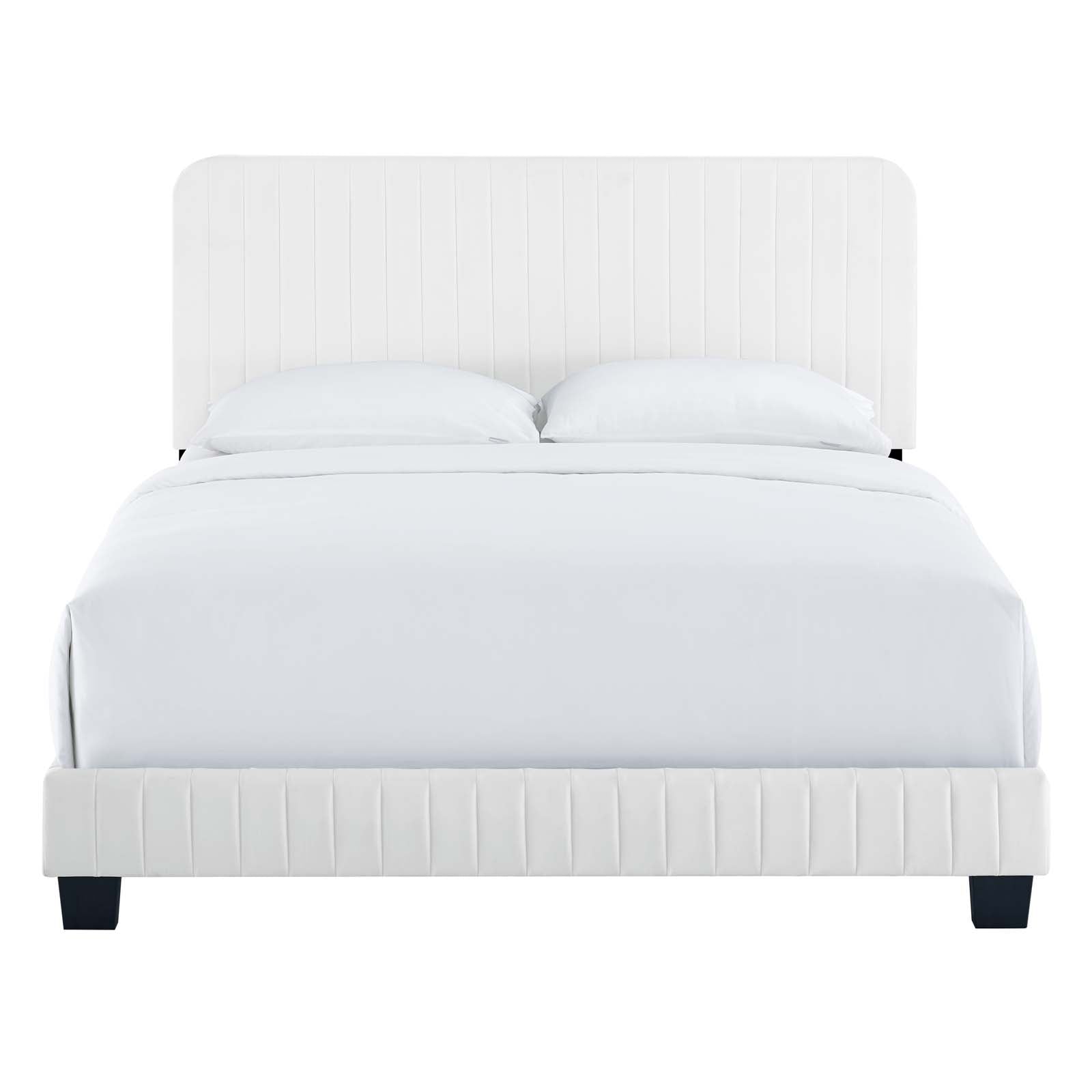 Celine Channel Tufted Performance Velvet Queen Bed by Modway