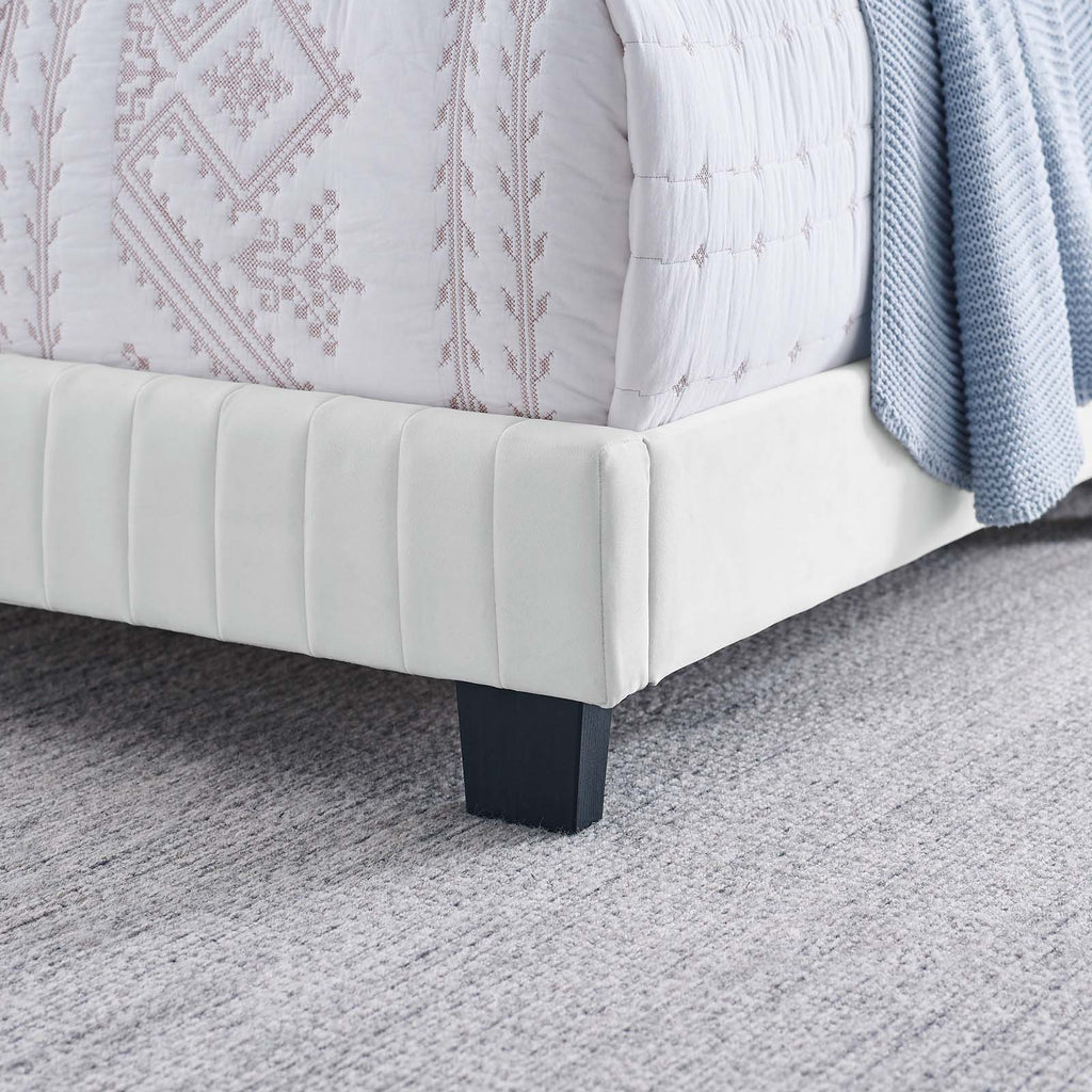 Celine Channel Tufted Performance Velvet Queen Bed by Modway