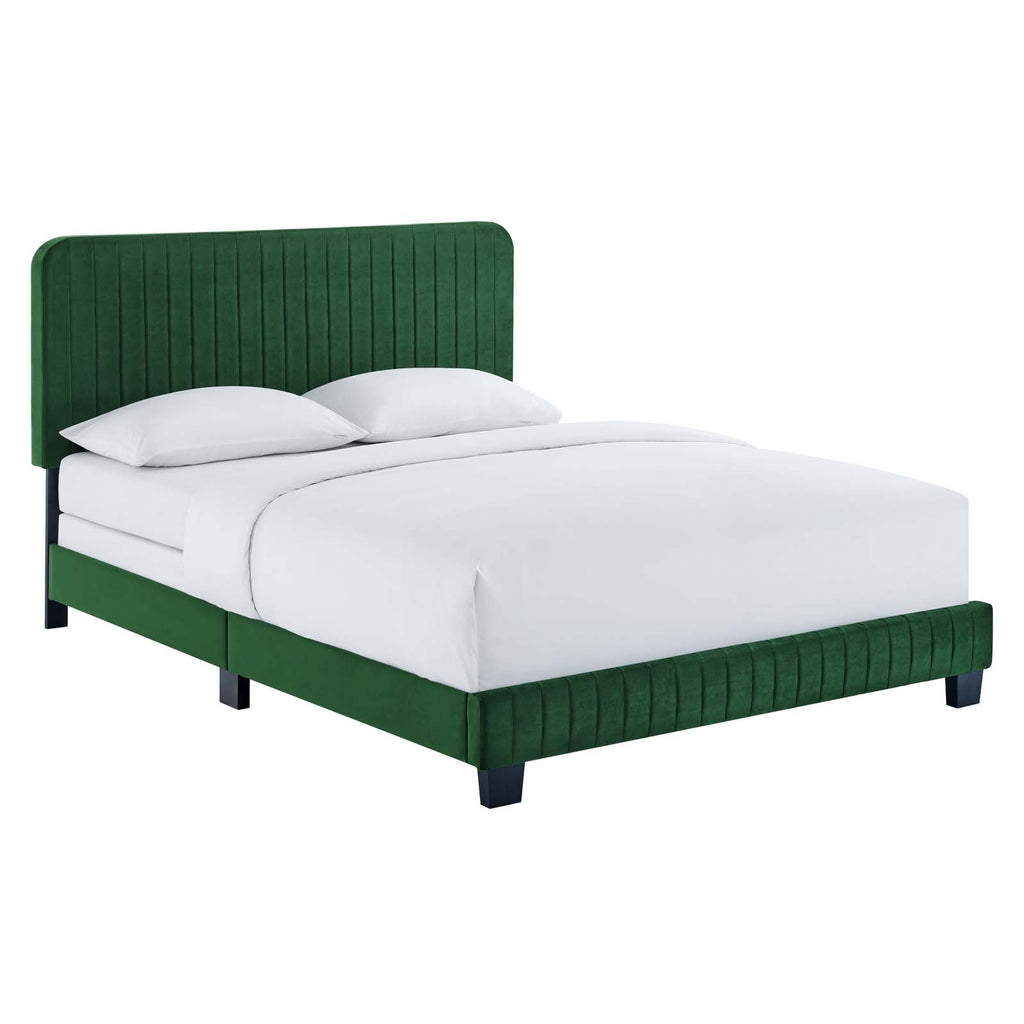 Celine Channel Tufted Performance Velvet Full Bed by Modway