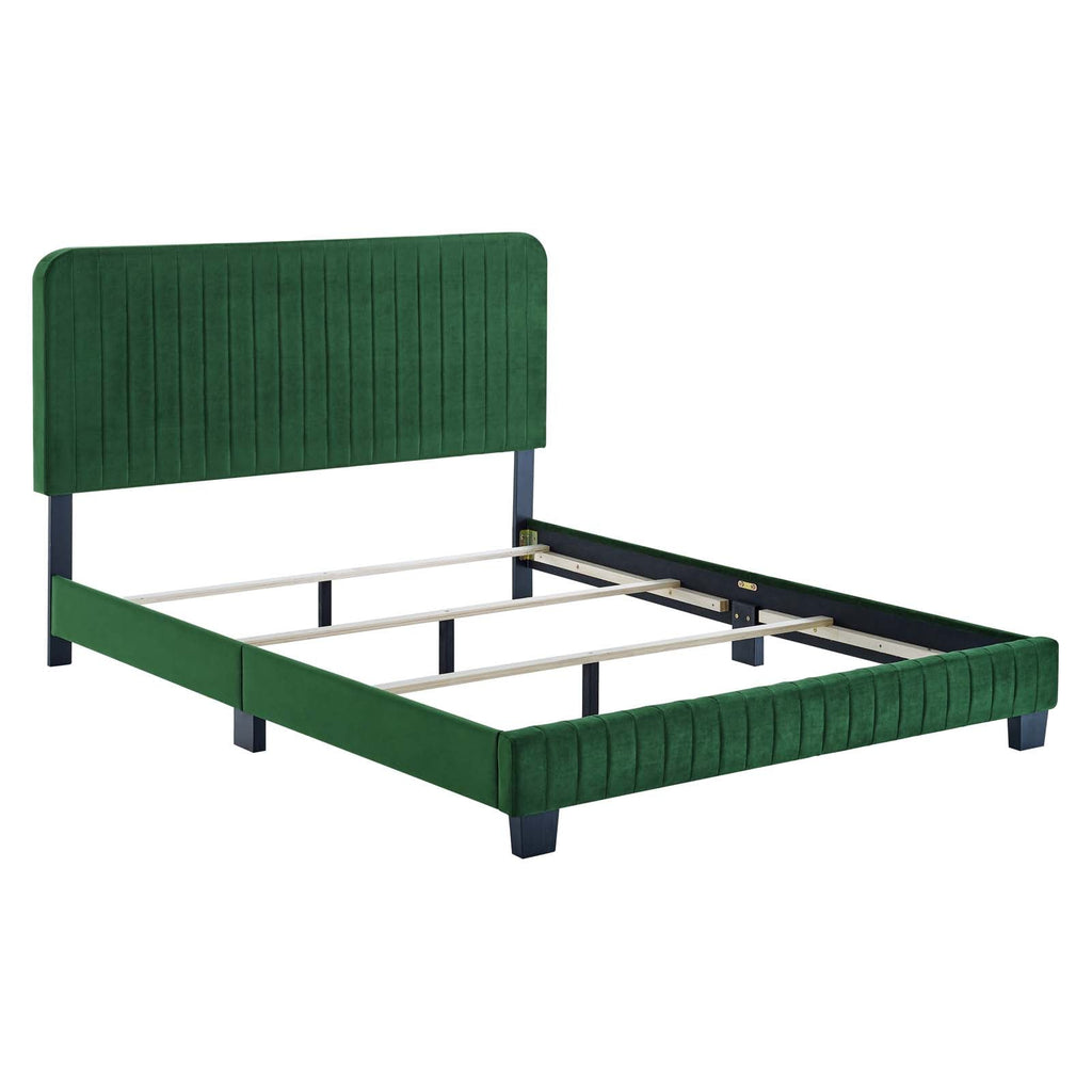 Celine Channel Tufted Performance Velvet Full Bed by Modway