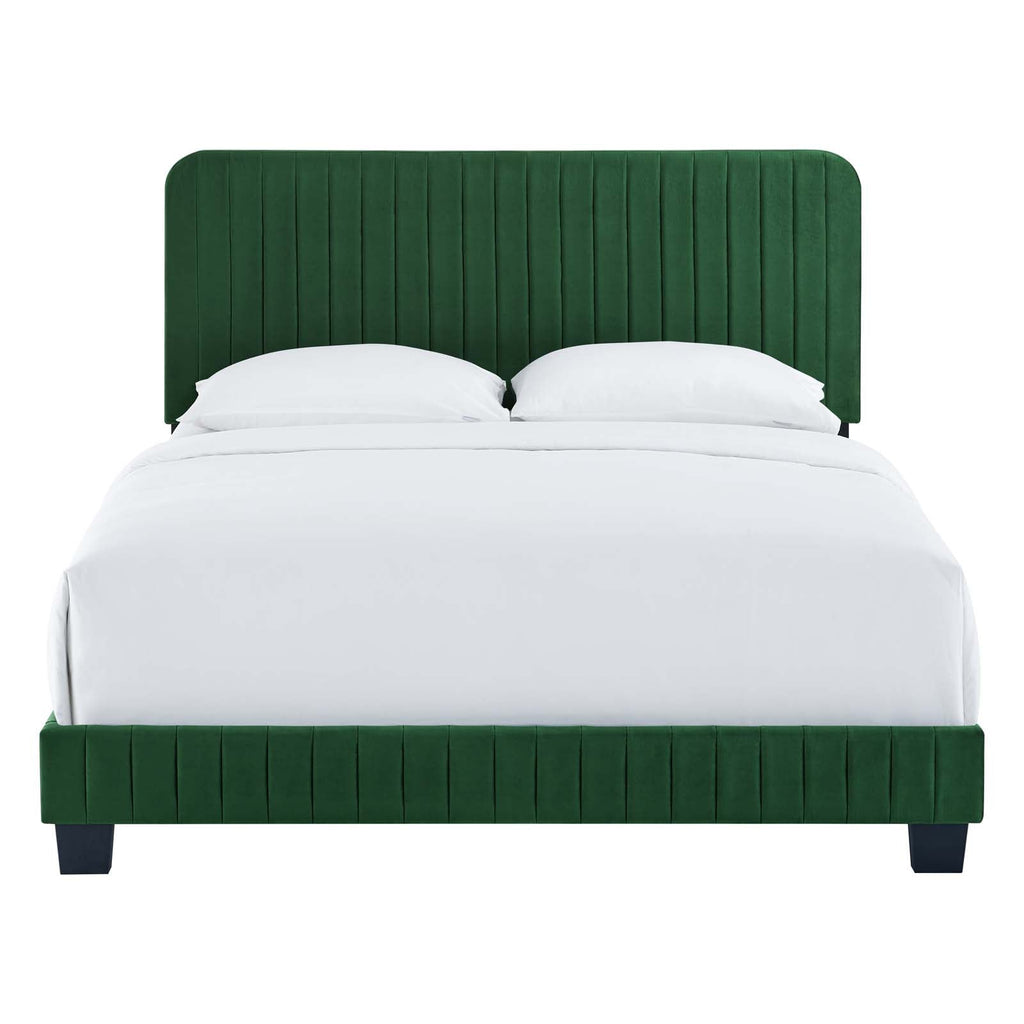 Celine Channel Tufted Performance Velvet Full Bed by Modway