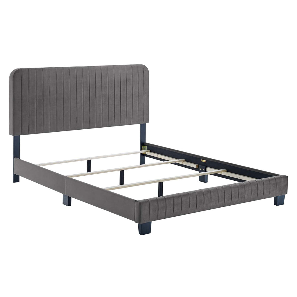 Celine Channel Tufted Performance Velvet Full Bed by Modway