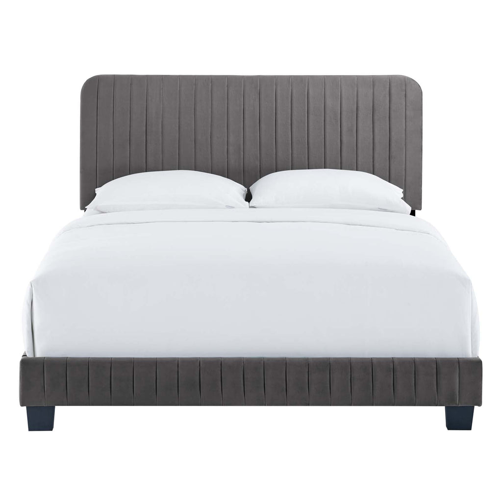 Celine Channel Tufted Performance Velvet Full Bed by Modway