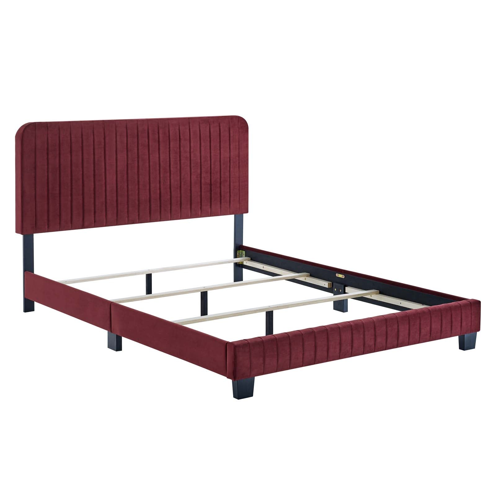 Celine Channel Tufted Performance Velvet Full Bed by Modway