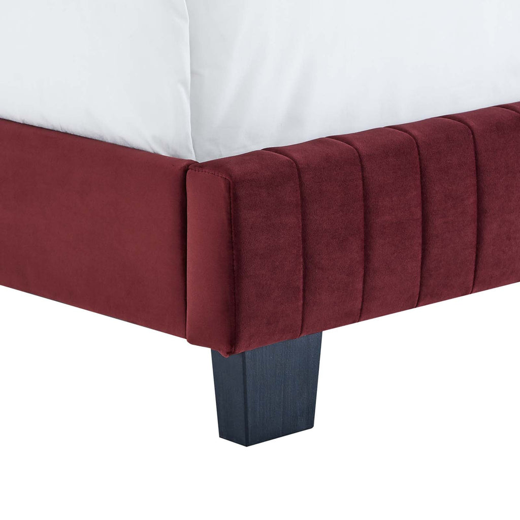 Celine Channel Tufted Performance Velvet Full Bed by Modway