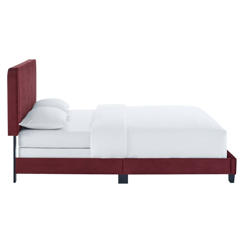 Celine Channel Tufted Performance Velvet Full Bed by Modway