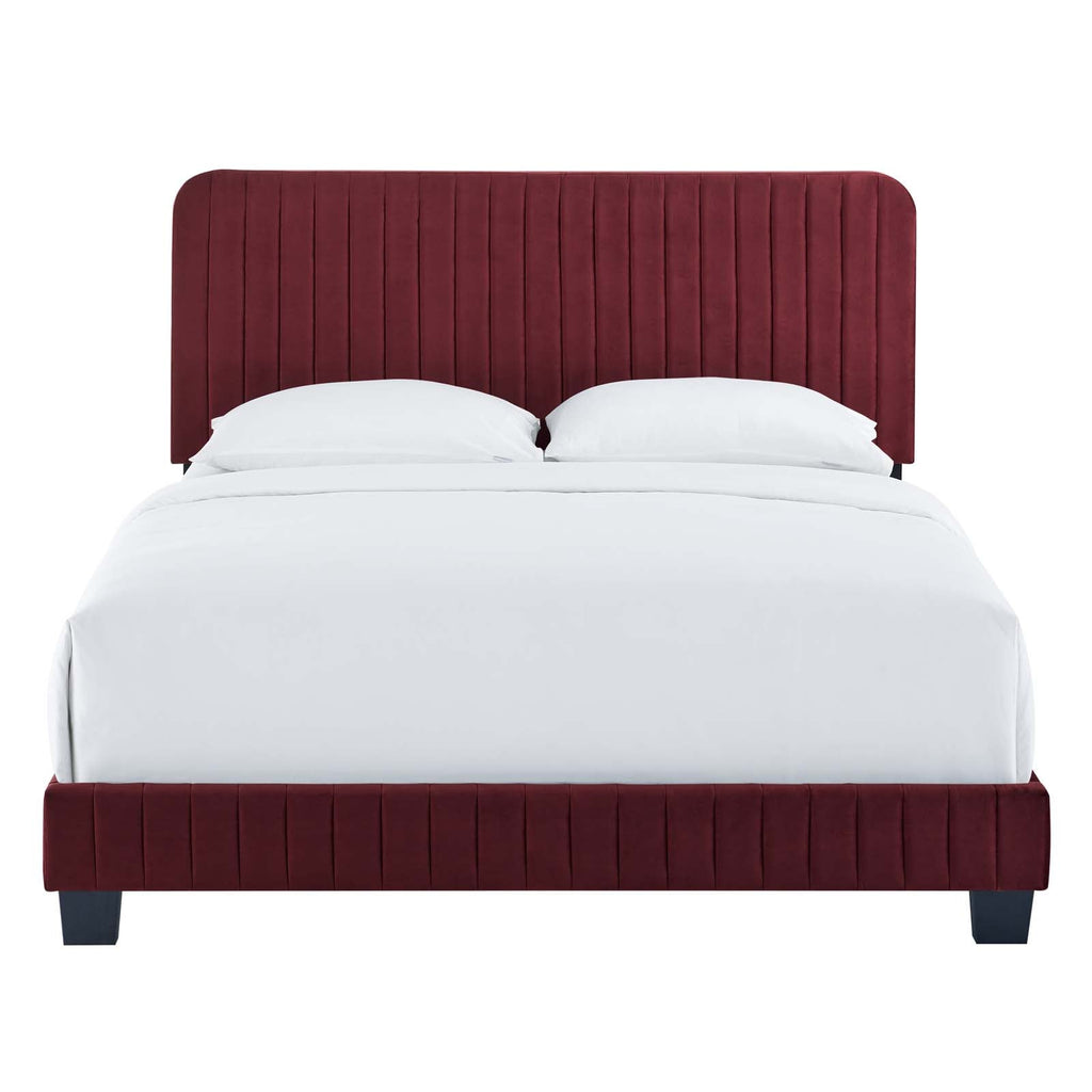 Celine Channel Tufted Performance Velvet Full Bed by Modway