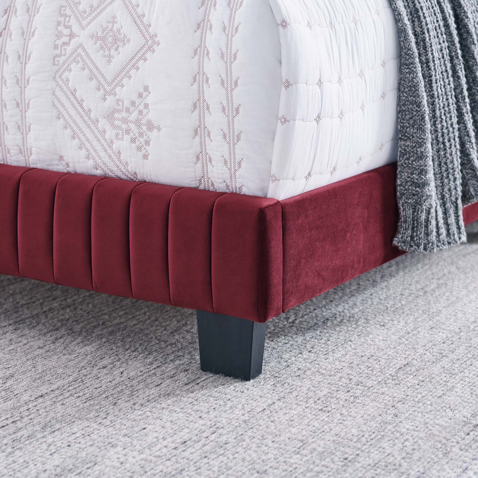 Celine Channel Tufted Performance Velvet Full Bed by Modway