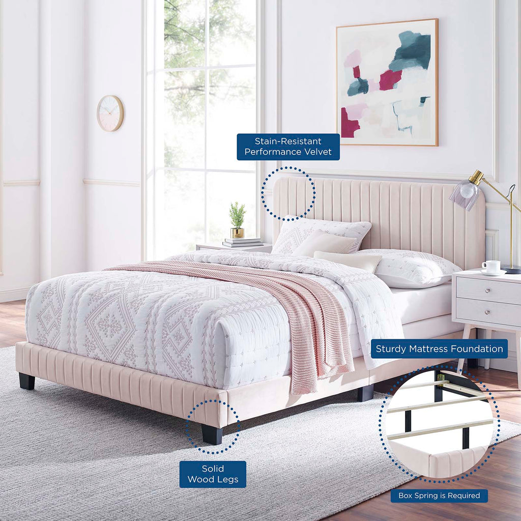 Celine Channel Tufted Performance Velvet Full Bed by Modway