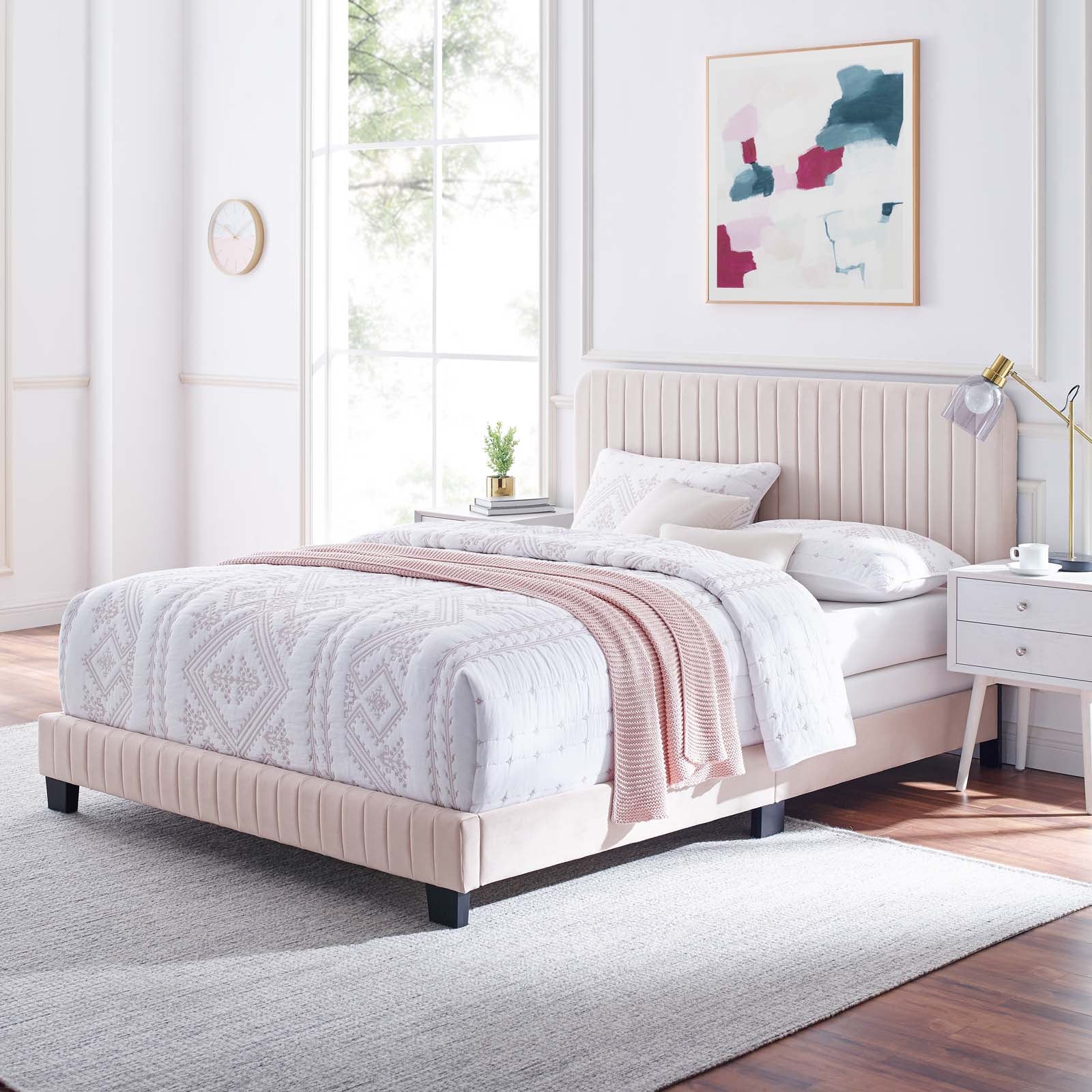 Celine Channel Tufted Performance Velvet Full Bed by Modway