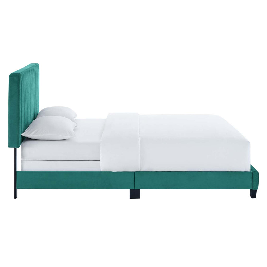 Celine Channel Tufted Performance Velvet Full Bed by Modway