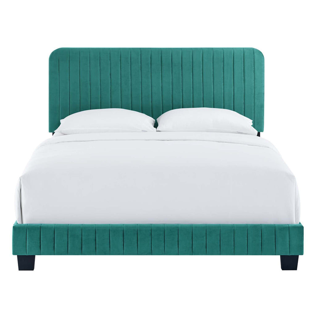 Celine Channel Tufted Performance Velvet Full Bed by Modway