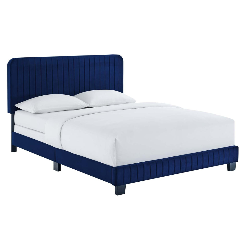 Celine Channel Tufted Performance Velvet Twin Bed by Modway