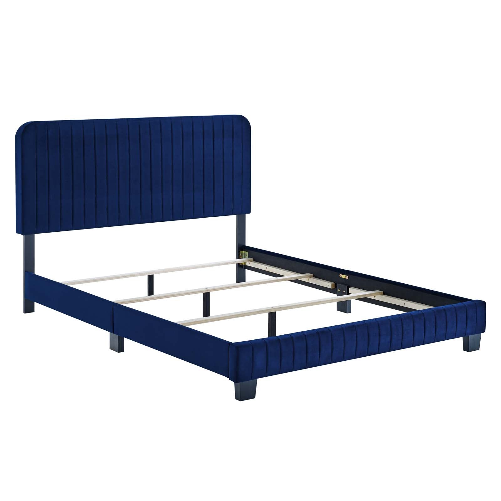 Celine Channel Tufted Performance Velvet Twin Bed by Modway